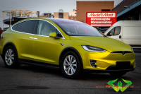 Tesla Model X - Matt Iced Yellow Titanium