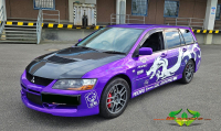 Mitsubishi Evolution 9 - NFS Carbon Design - Midnight Purple incl. Türeinstiege -Weiß - Aquamarine - Bremssättel Rot
