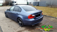 wrappsta.de carwrapping-vollfolierung BMW-320i-E90 Satin-Metallic-Grey-Blue 01