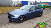 wrappsta.de carwrapping-vollfolierung BMW-320i-E90 Satin-Metallic-Grey-Blue 03