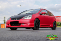 wrappsta.de carwrapping-vollfolierung Honda-Civic-EP1 Matte-Metallic-Red Carbon 01