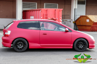 wrappsta.de carwrapping-vollfolierung Honda-Civic-EP1 Matte-Metallic-Red Carbon 05
