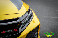 wrappsta.de carwrapping-vollfolierung Honda-Civic-Type-R Dark-Yellow Glanz-Schwarz 11