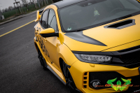 wrappsta.de carwrapping-vollfolierung Honda-Civic-Type-R Dark-Yellow Glanz-Schwarz 16