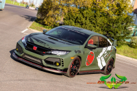 wrappsta.de carwrapping-vollfolierung Honda-Civic-Type-R Nano-Matte-Olive Glanz-Schwarz Glanz-Weiss Glanz-Rot 08