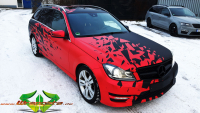 wrappsta.de carwrapping-vollfolierung Mercedes-c-klasse-frozen-red-chrome 02
